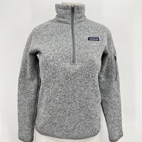 Patagonia Better Sweater Women’s Quarter Zip Grey Pull Over Sweater Size XS - Picture 4 of 12